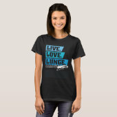 Live Love Lunge Cetacean Orcas Whale Watching Tシャツ (正面フル)