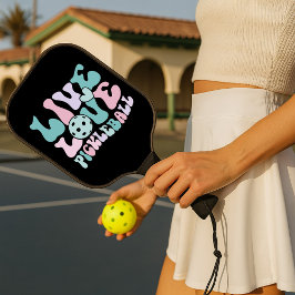 Live Love Pickleball Pink Aqua Purple ピックルボールラケット
