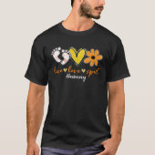 Live Love Spoiled Nonny Footprints Heart Flower Mo Tシャツ (正面)