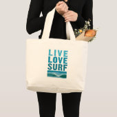 live_love_surf ラージトートバッグ (正面(商品))