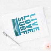 live_love_surf 長方形シール (封筒)