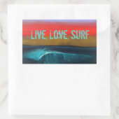 Live, Love, Surf stickers by Mareneオリジナルアート 長方形シール (バッグ)