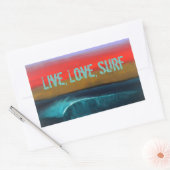 Live, Love, Surf stickers by Mareneオリジナルアート 長方形シール (封筒)