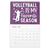 Live Love Volleyballのインスピレーション カレンダー (2月 2027)