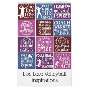 Live Love Volleyballのインスピレーション カレンダー