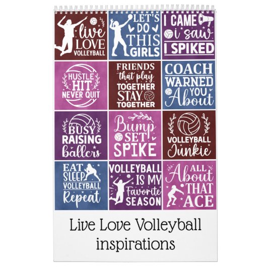 Live Love Volleyballのインスピレーション カレンダー (カバー)