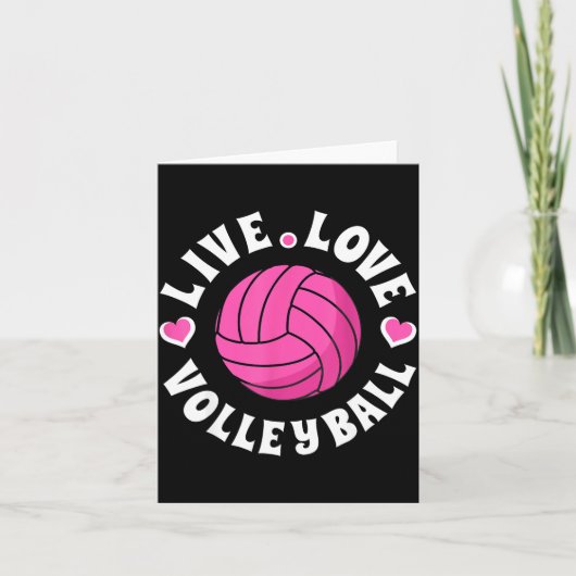 Live Love Volleyball For Women Girls Volleyball Fa カード (正面)