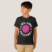 Live Love Volleyball For Women Girls Volleyball Fa Tシャツ (正面フル)