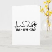 Live Love Xray Radiology Tech Nurse Technologist カード (黄色い花)