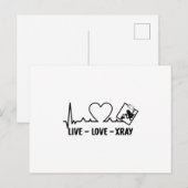 Live Love Xray Radiology Tech Nurse Technologist ポストカード (正面/裏面)