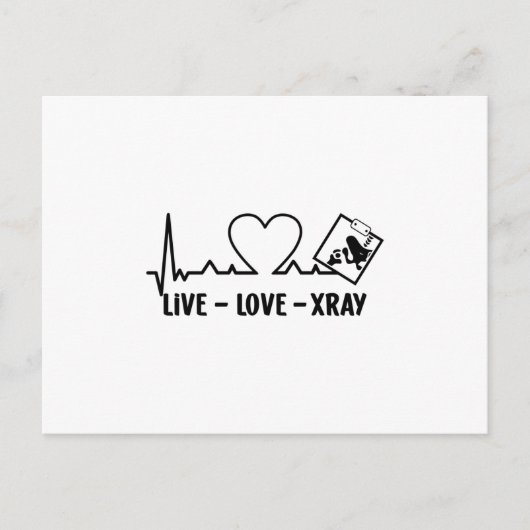 Live Love Xray Radiology Tech Nurse Technologist ポストカード (正面)