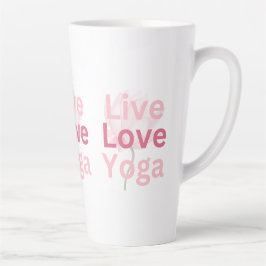 Live Love Yoga ロータス マインドフル ウェルビーイング ギフト 彼女 カフェラテマグ