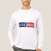 LIVE MAD – Bold Minimal Modern Typography Design トライブレンドTシャツ (正面)