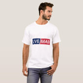 LIVE MAD – Bold Minimal Modern Typography Design Tシャツ (正面フル)