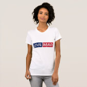 LIVE MAD – Bold Minimal Modern Typography Design Tシャツ (正面フル)