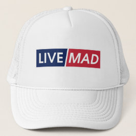 Live Mad Bold Typography Hat Design キャップ