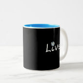 Live Minimalist Modern Black and White 11oz ツートーンマグカップ (正面右)