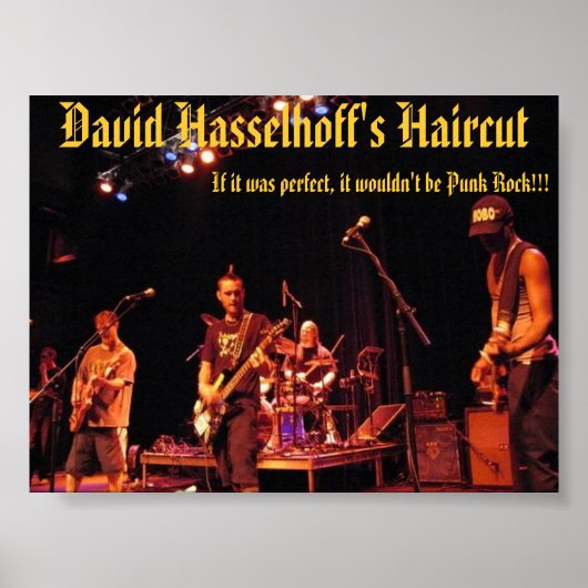 live @ norva - David Hasselhoff's Haircut ポスター (正面)