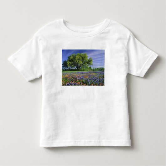 Live Oak & Texas Paintbrush, and Texas トドラーTシャツ (正面)