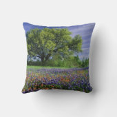 Live Oak & Wark Paintbrush、テキサス州 クッション (裏面)