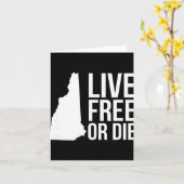 Live Or Die Nh Motto New Hampshire Map カード (黄色い花)