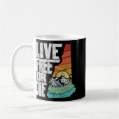 Live Or Die Retro New Hampshire Nature  コーヒーマグカップ (左)
