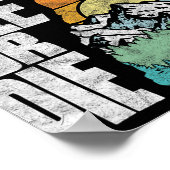 Live Or Die Retro New Hampshire Nature  ポスター (角)