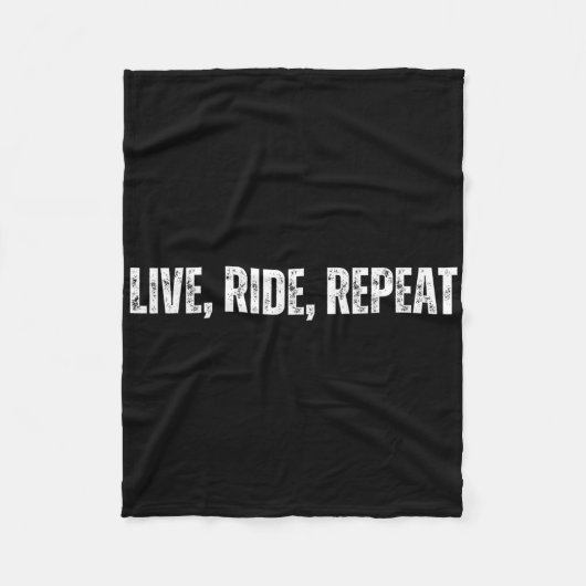 Live Ride Repeat - スケボーで楽しく週末を フリースブランケット (正面)