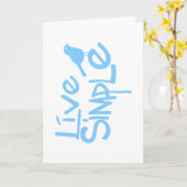 Live Simple カード (黄色い花)