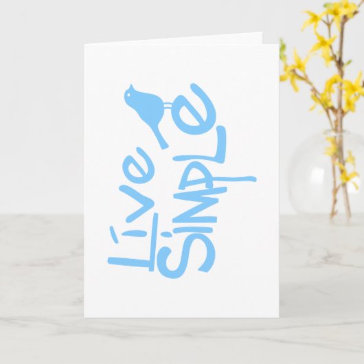 Live Simple カード (黄色い花)