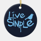 Live Simple セラミックオーナメント (正面)