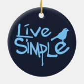 Live Simple セラミックオーナメント (裏面)