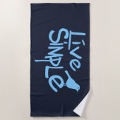 Live Simple ビーチタオル (正面)
