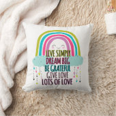 Live Simply Dream Big Be Grateful Give Love クッション (ブランケット)