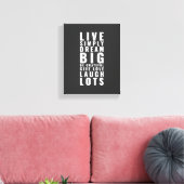 Live simply dream big | Inspirational Quote キャンバスプリント (インサイチュ (リビング))