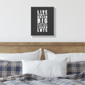 Live simply dream big | Inspirational Quote キャンバスプリント (インサイチュ (寝室))