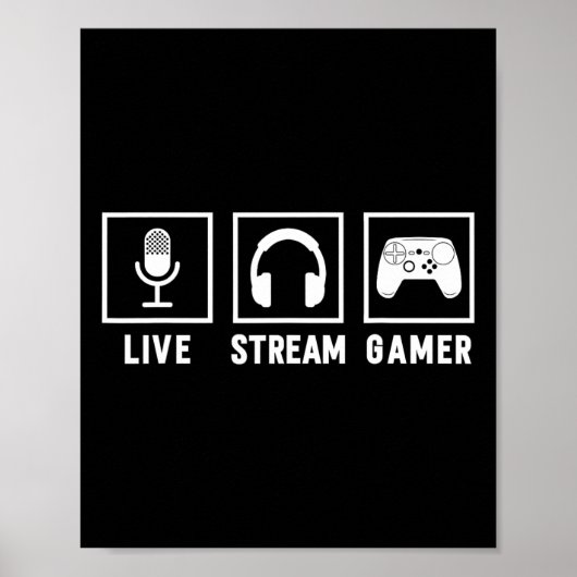Live Stream Gamer Video Game Online Game Live Stre ポスター (正面)