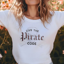 Live the Pirate Codeスカル&クロスボーン