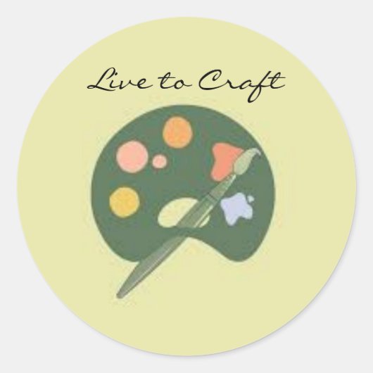 Live to Craft Sticker ラウンドシール (正面)