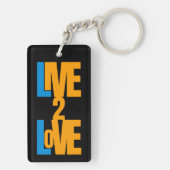 Live To Love – 意味のあるメッセー前向きジキーチャ キーホルダー (裏面)