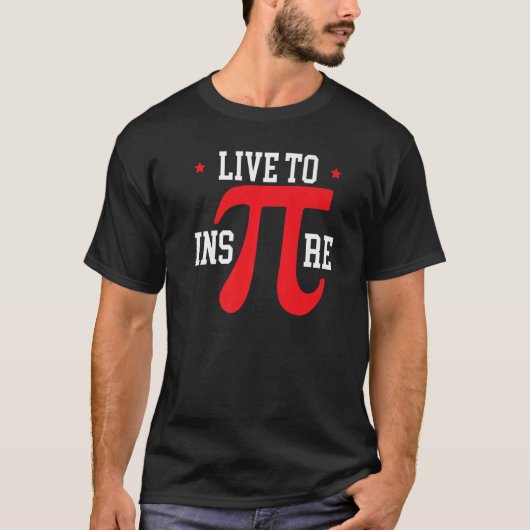 Live To Mathインスパイア Math先生数学者P Tシャツ (正面)
