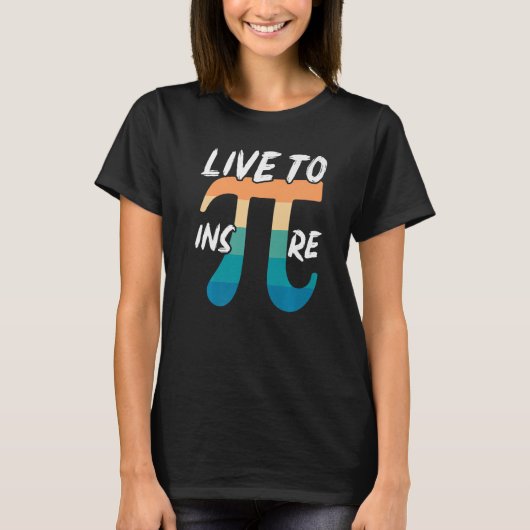 Live To Mathインスパイア Math先生数学者P Tシャツ (正面)