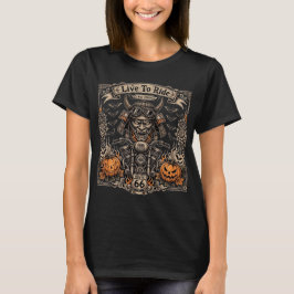 Live To Ride ハロウィン - サムライ鬼バイカー Est 1969 Tシャツ