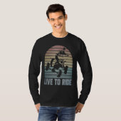 Live To Ride Four Wheeler ATV Quad Racing Rider Gr Tシャツ (正面フル)