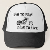 Live to ride, Ride to live キャップ (正面)
