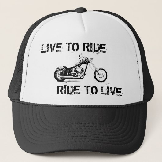 Live to ride, Ride to live キャップ (正面)
