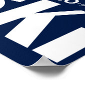 Live to Skiポスター（基本） – ネイビーブルー ポスター (角)