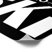 Live to Skiポスター（基本） – 黒 ポスター (角)