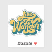 Live To Wander Retro Travel Sticker シール (シート)