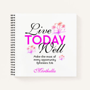 LIVE TODAY WELL Christian Journal ノートブック